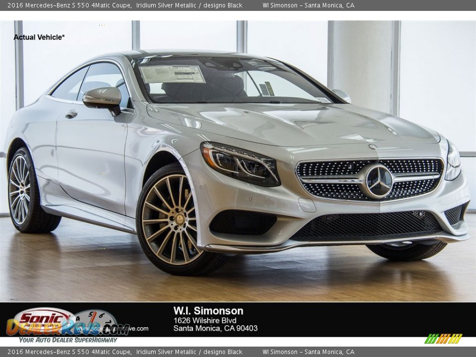 2016 Mercedes-Benz S 550 4Matic Coupe Iridium Silver Metallic / designo Black Photo #1