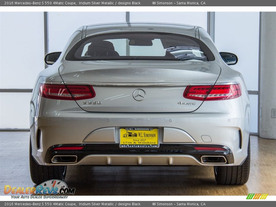 2016 Mercedes-Benz S 550 4Matic Coupe Iridium Silver Metallic / designo Black Photo #4