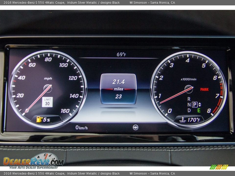 2016 Mercedes-Benz S 550 4Matic Coupe Gauges Photo #7