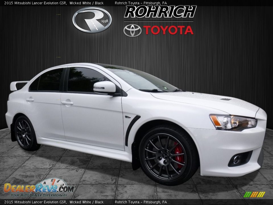 2015 Mitsubishi Lancer Evolution GSR Wicked White / Black Photo #1