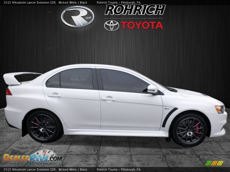 2015 Mitsubishi Lancer Evolution GSR Wicked White / Black Photo #2