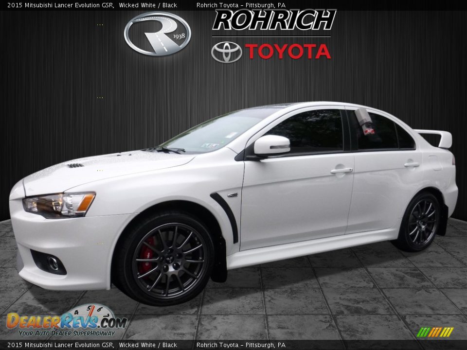 2015 Mitsubishi Lancer Evolution GSR Wicked White / Black Photo #3