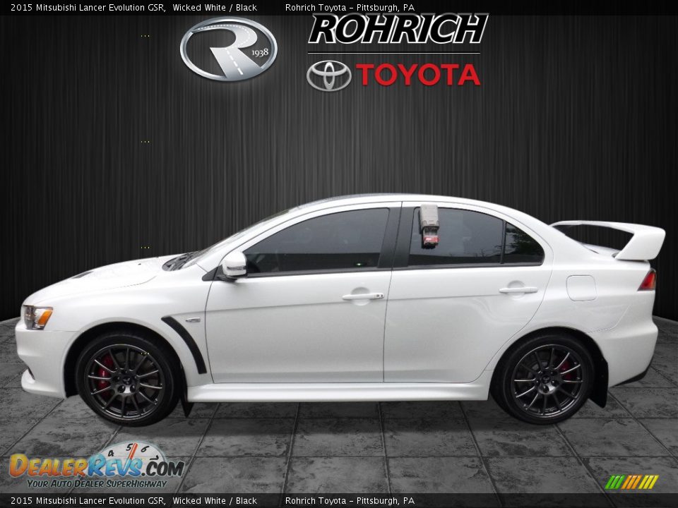 2015 Mitsubishi Lancer Evolution GSR Wicked White / Black Photo #4