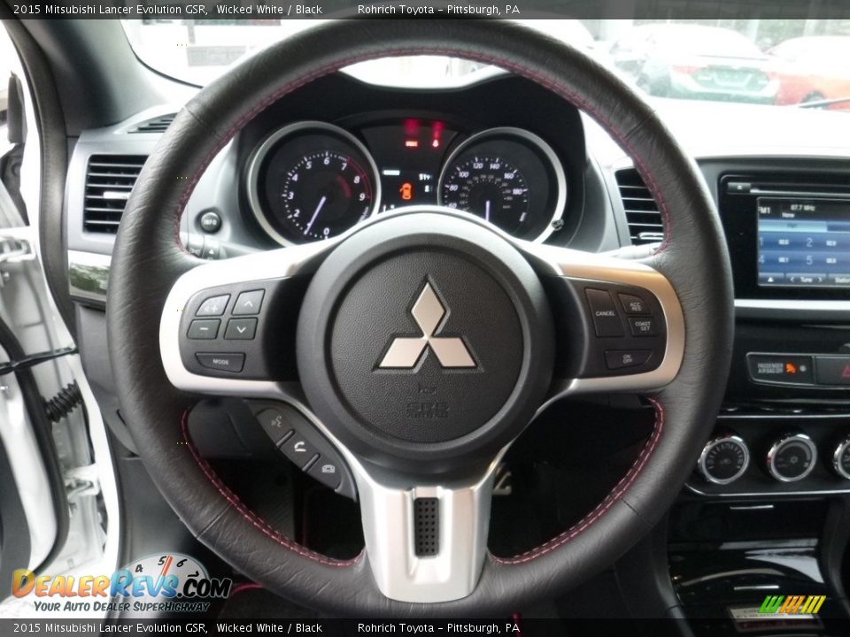 2015 Mitsubishi Lancer Evolution GSR Steering Wheel Photo #18