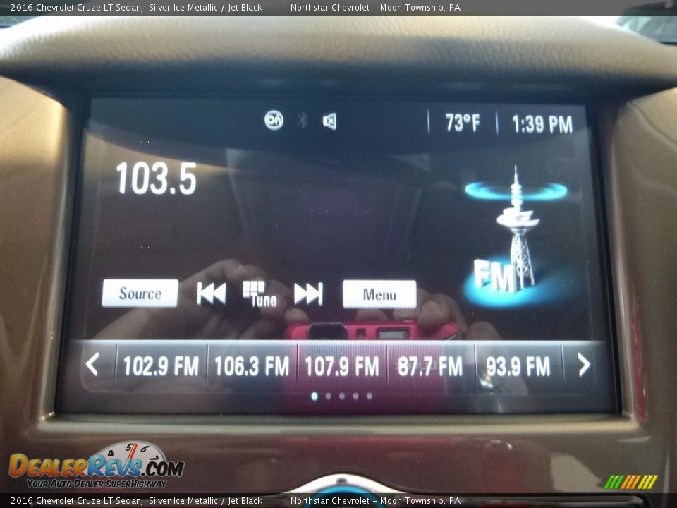 2016 Chevrolet Cruze LT Sedan Silver Ice Metallic / Jet Black Photo #18