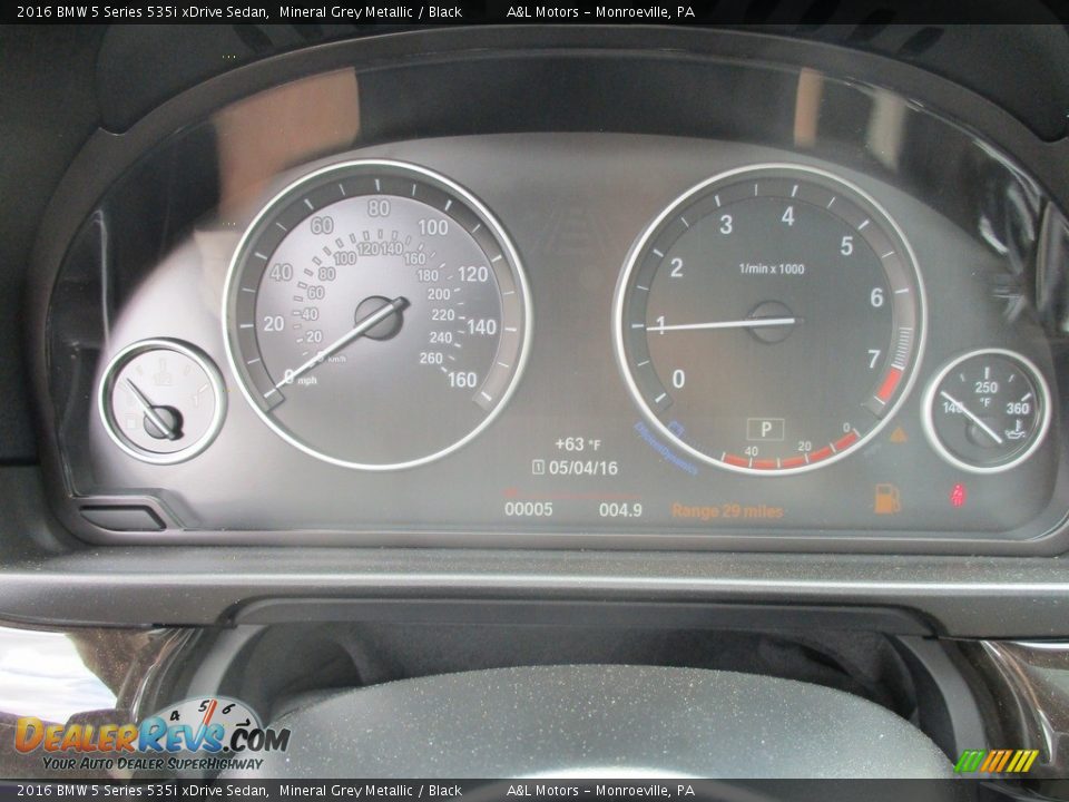 2016 BMW 5 Series 535i xDrive Sedan Mineral Grey Metallic / Black Photo #20