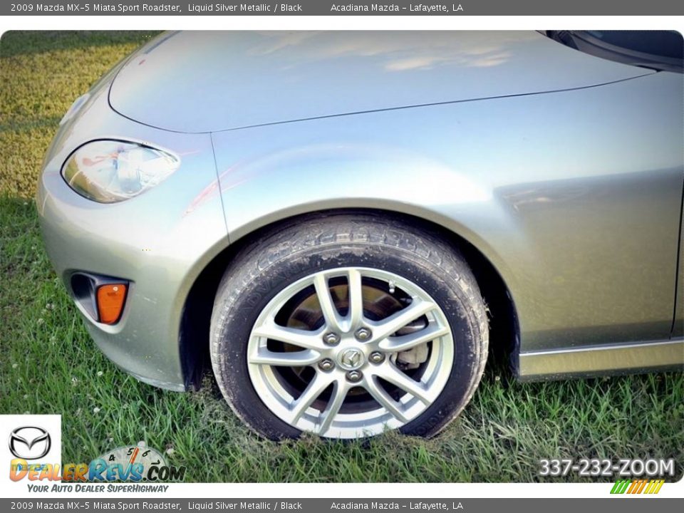 2009 Mazda MX-5 Miata Sport Roadster Liquid Silver Metallic / Black Photo #3