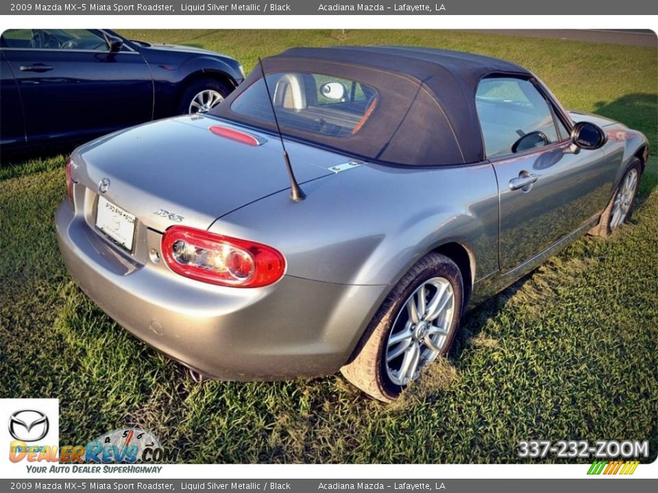 2009 Mazda MX-5 Miata Sport Roadster Liquid Silver Metallic / Black Photo #7
