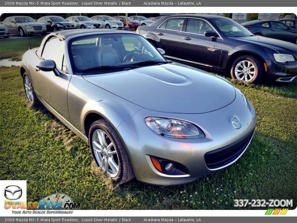 2009 Mazda MX-5 Miata Sport Roadster Liquid Silver Metallic / Black Photo #8