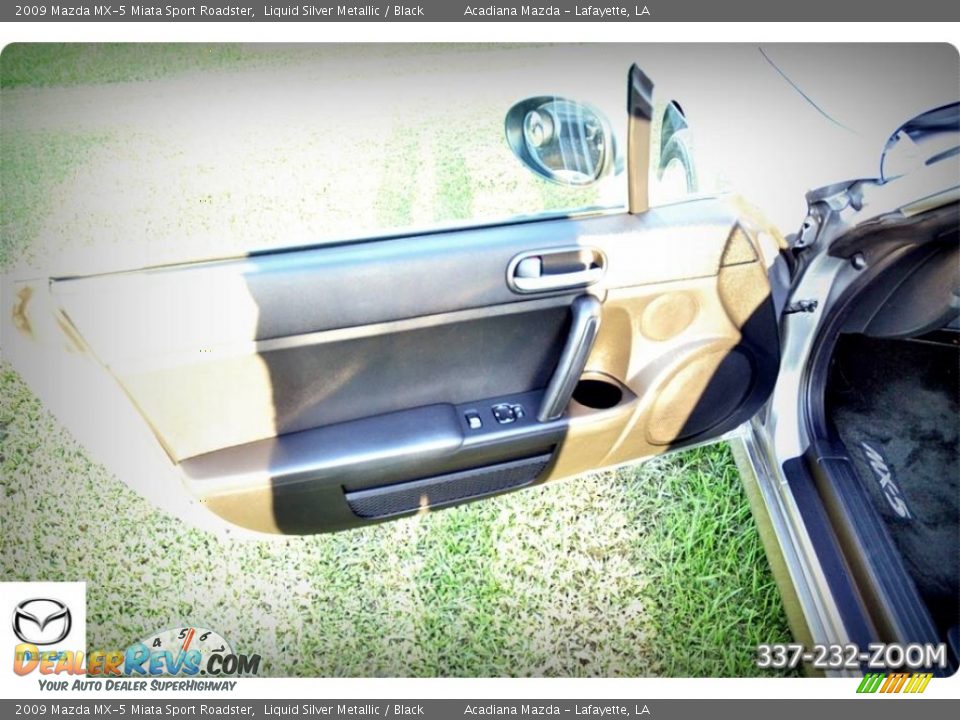 2009 Mazda MX-5 Miata Sport Roadster Liquid Silver Metallic / Black Photo #10