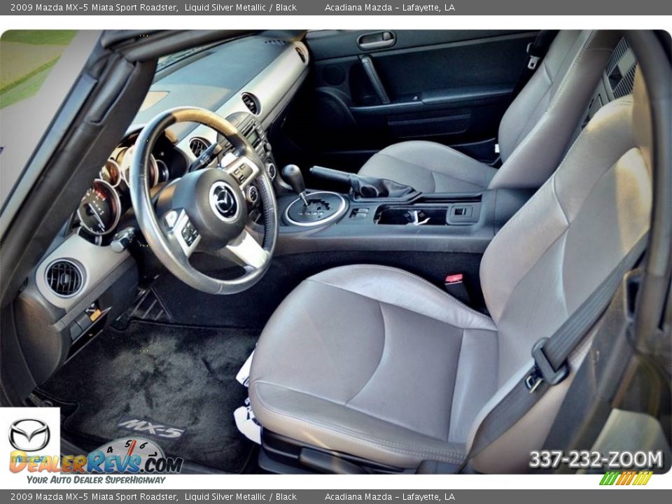 2009 Mazda MX-5 Miata Sport Roadster Liquid Silver Metallic / Black Photo #11