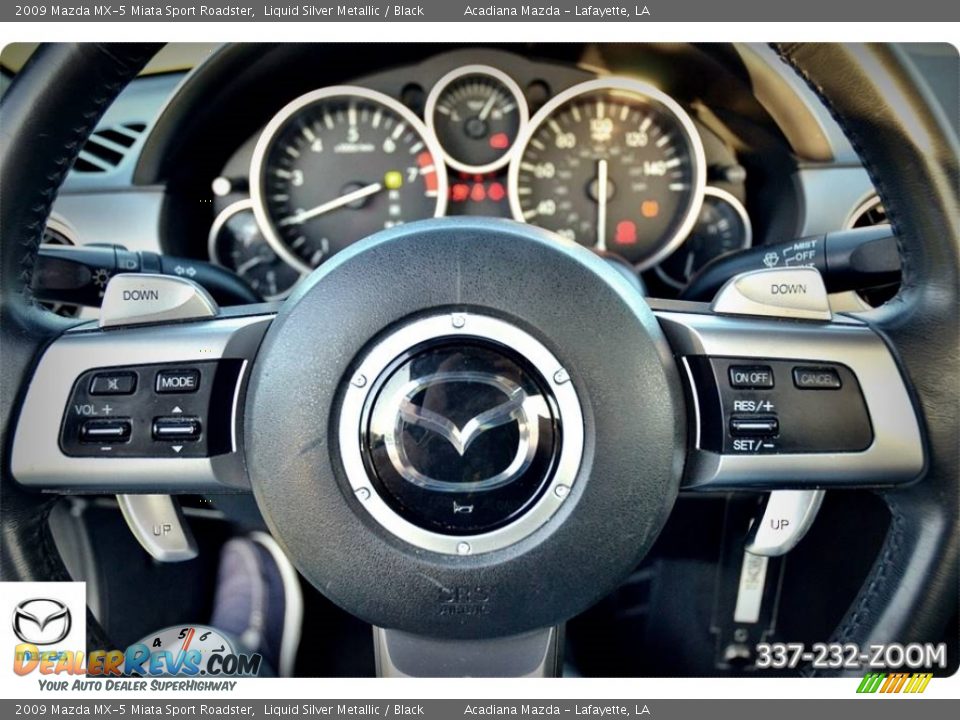 2009 Mazda MX-5 Miata Sport Roadster Liquid Silver Metallic / Black Photo #13