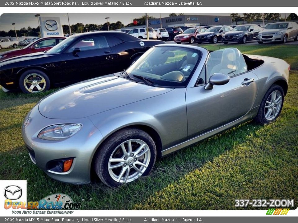2009 Mazda MX-5 Miata Sport Roadster Liquid Silver Metallic / Black Photo #17