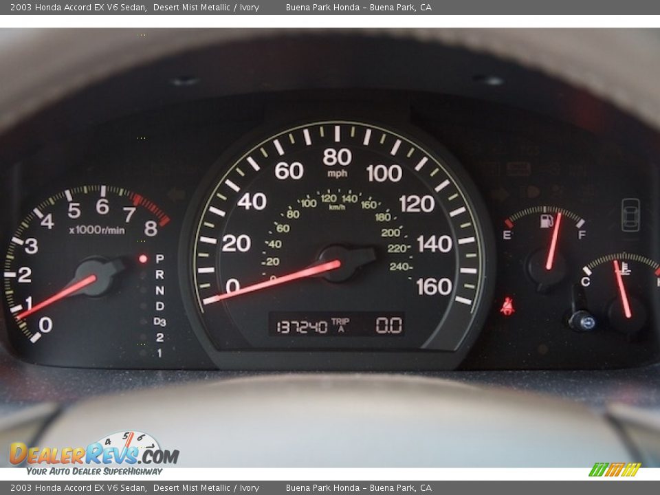 2003 Honda Accord EX V6 Sedan Desert Mist Metallic / Ivory Photo #21