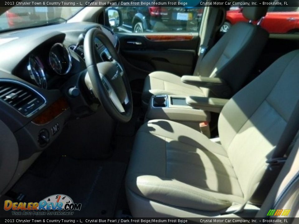 2013 Chrysler Town & Country Touring - L Crystal Blue Pearl / Dark Frost Beige/Medium Frost Beige Photo #4