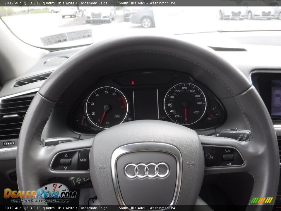 2012 Audi Q5 3.2 FSI quattro Ibis White / Cardamom Beige Photo #17