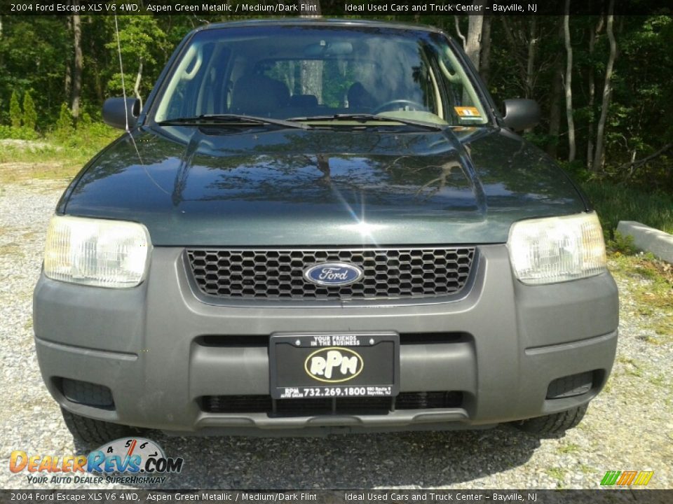2004 Ford Escape XLS V6 4WD Aspen Green Metallic / Medium/Dark Flint Photo #2