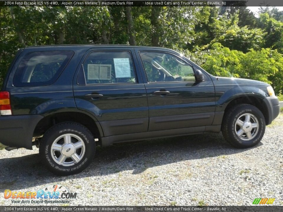 2004 Ford Escape XLS V6 4WD Aspen Green Metallic / Medium/Dark Flint Photo #4