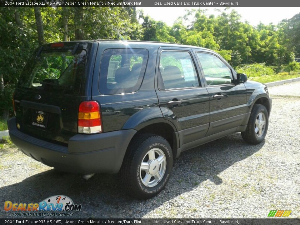 2004 Ford Escape XLS V6 4WD Aspen Green Metallic / Medium/Dark Flint Photo #5