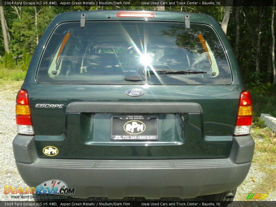 2004 Ford Escape XLS V6 4WD Aspen Green Metallic / Medium/Dark Flint Photo #6