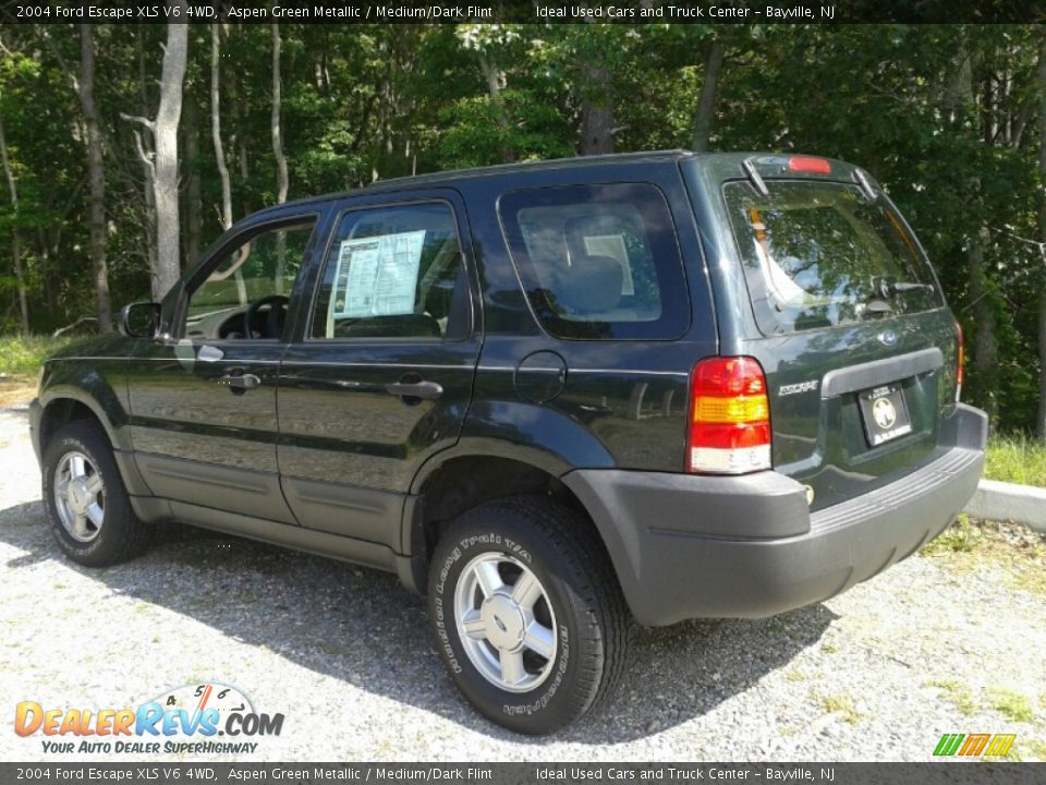 2004 Ford Escape XLS V6 4WD Aspen Green Metallic / Medium/Dark Flint Photo #7