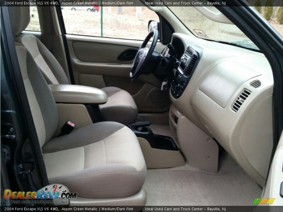 2004 Ford Escape XLS V6 4WD Aspen Green Metallic / Medium/Dark Flint Photo #11