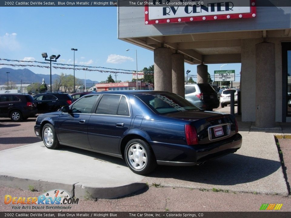 2002 Cadillac DeVille Sedan Blue Onyx Metallic / Midnight Blue Photo #3