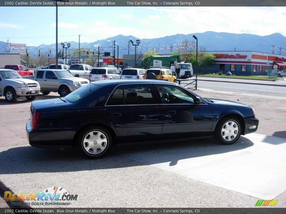 2002 Cadillac DeVille Sedan Blue Onyx Metallic / Midnight Blue Photo #6