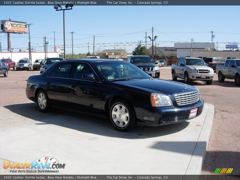 2002 Cadillac DeVille Sedan Blue Onyx Metallic / Midnight Blue Photo #7