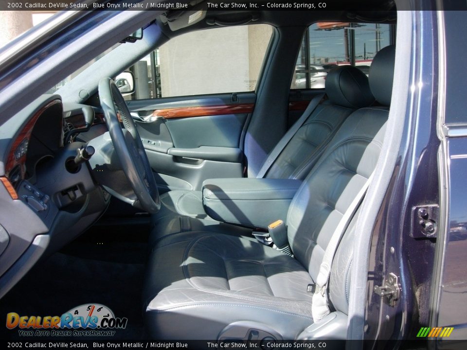 2002 Cadillac DeVille Sedan Blue Onyx Metallic / Midnight Blue Photo #9