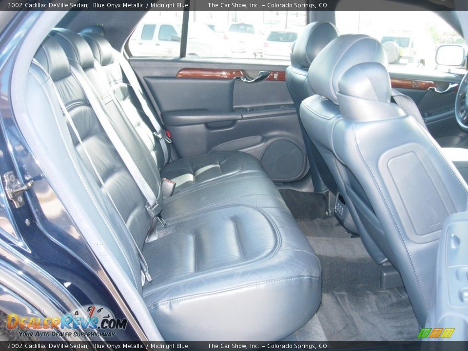 2002 Cadillac DeVille Sedan Blue Onyx Metallic / Midnight Blue Photo #14