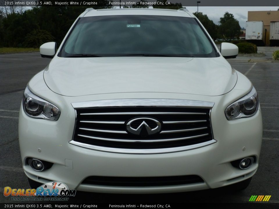 2015 Infiniti QX60 3.5 AWD Majestic White / Graphite Photo #2