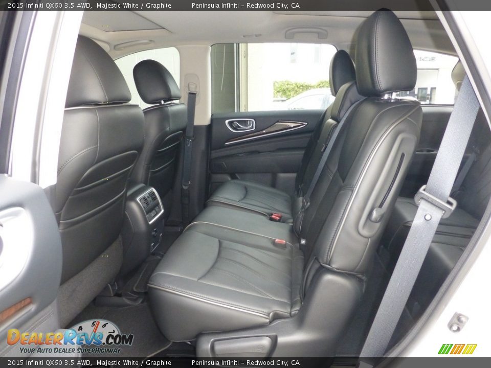 2015 Infiniti QX60 3.5 AWD Majestic White / Graphite Photo #7