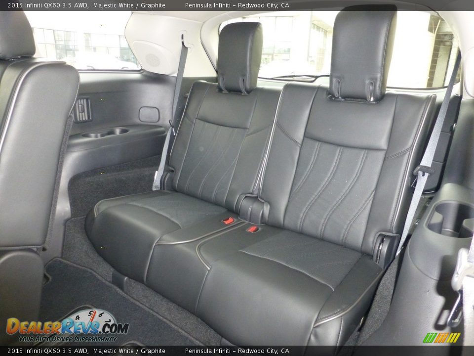 2015 Infiniti QX60 3.5 AWD Majestic White / Graphite Photo #8