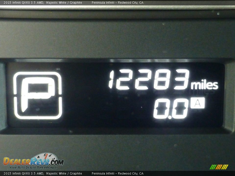 2015 Infiniti QX60 3.5 AWD Majestic White / Graphite Photo #9