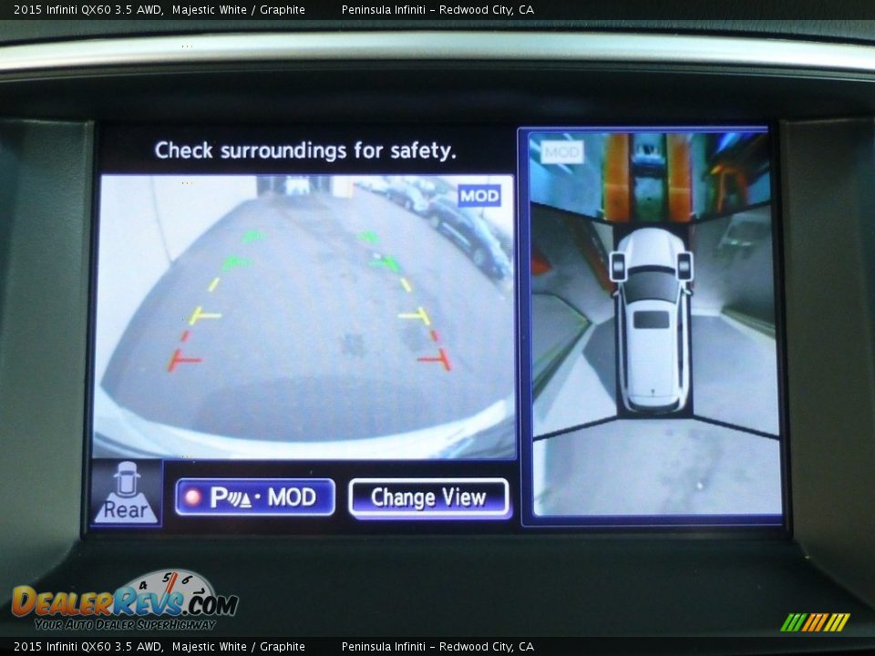 2015 Infiniti QX60 3.5 AWD Majestic White / Graphite Photo #11
