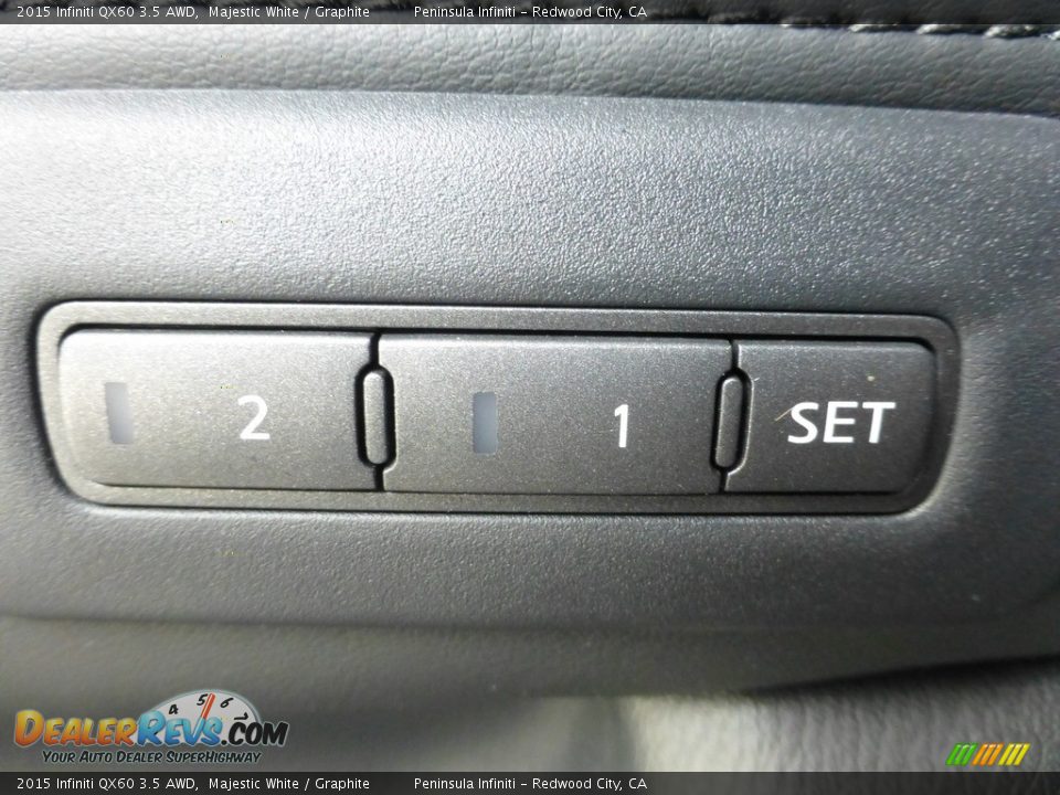 2015 Infiniti QX60 3.5 AWD Majestic White / Graphite Photo #13