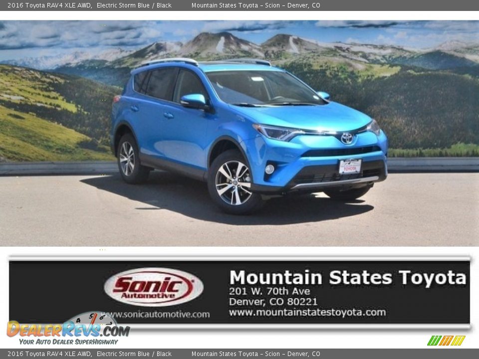 2016 Toyota RAV4 XLE AWD Electric Storm Blue / Black Photo #1