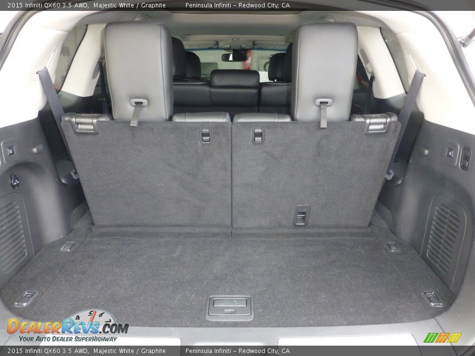 2015 Infiniti QX60 3.5 AWD Majestic White / Graphite Photo #25
