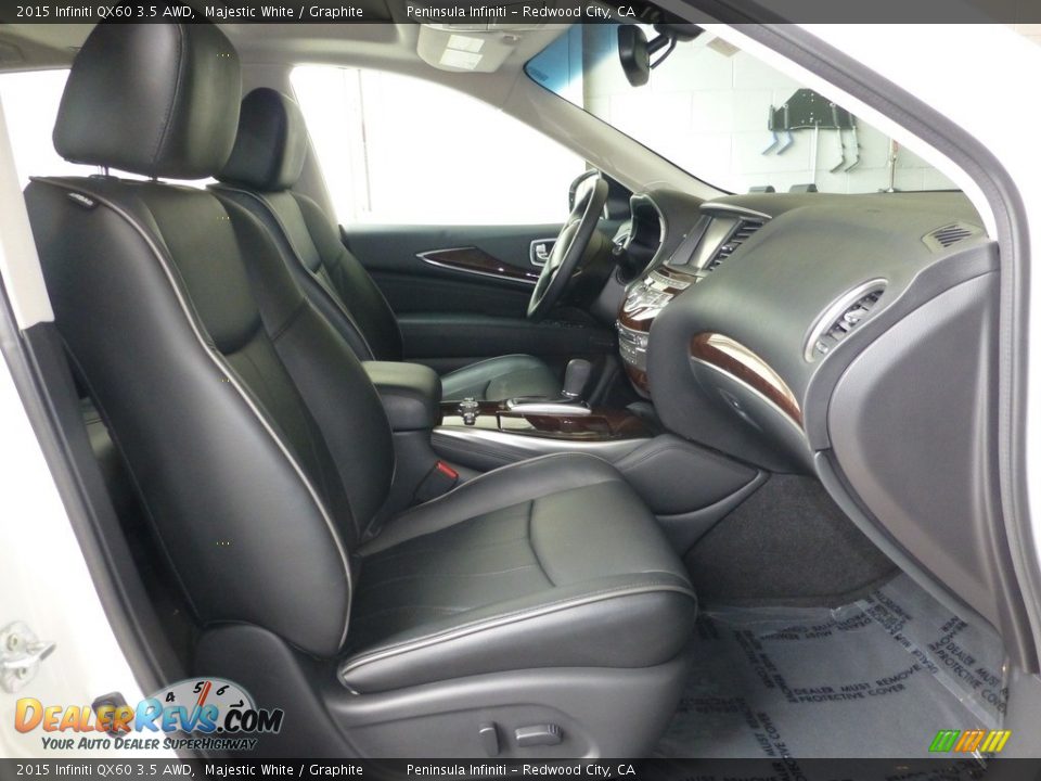 2015 Infiniti QX60 3.5 AWD Majestic White / Graphite Photo #30