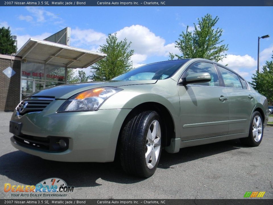2007 Nissan Altima 3.5 SE Metallic Jade / Blond Photo #6