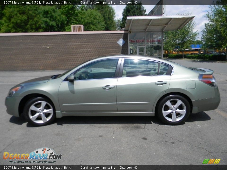 2007 Nissan Altima 3.5 SE Metallic Jade / Blond Photo #7