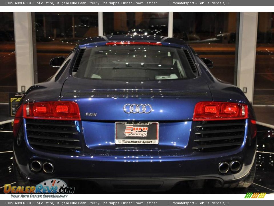 2009 Audi R8 4.2 FSI quattro Mugello Blue Pearl Effect / Fine Nappa Tuscan Brown Leather Photo #20