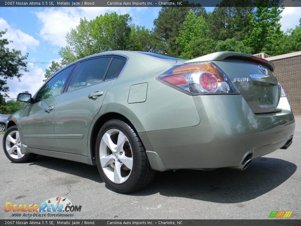 2007 Nissan Altima 3.5 SE Metallic Jade / Blond Photo #8