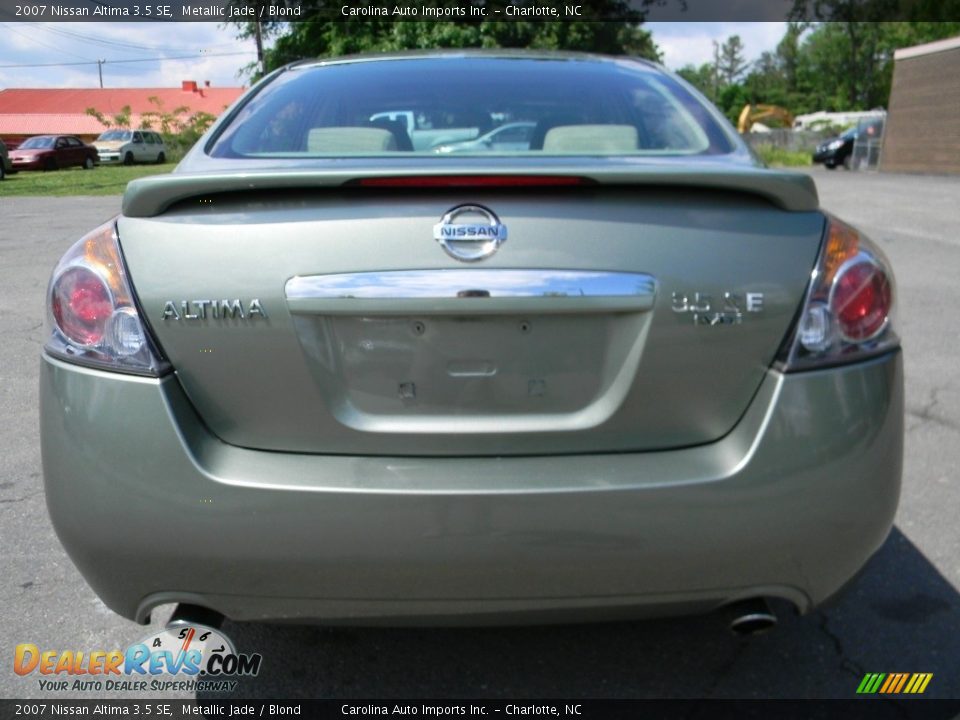 2007 Nissan Altima 3.5 SE Metallic Jade / Blond Photo #9