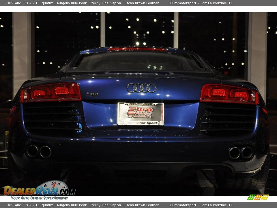 2009 Audi R8 4.2 FSI quattro Mugello Blue Pearl Effect / Fine Nappa Tuscan Brown Leather Photo #21
