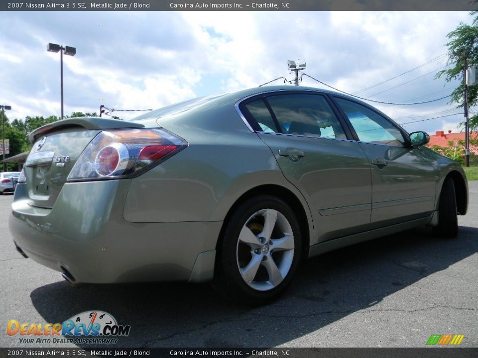 2007 Nissan Altima 3.5 SE Metallic Jade / Blond Photo #10
