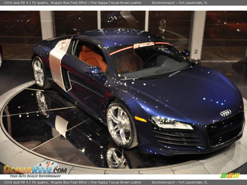 2009 Audi R8 4.2 FSI quattro Mugello Blue Pearl Effect / Fine Nappa Tuscan Brown Leather Photo #22