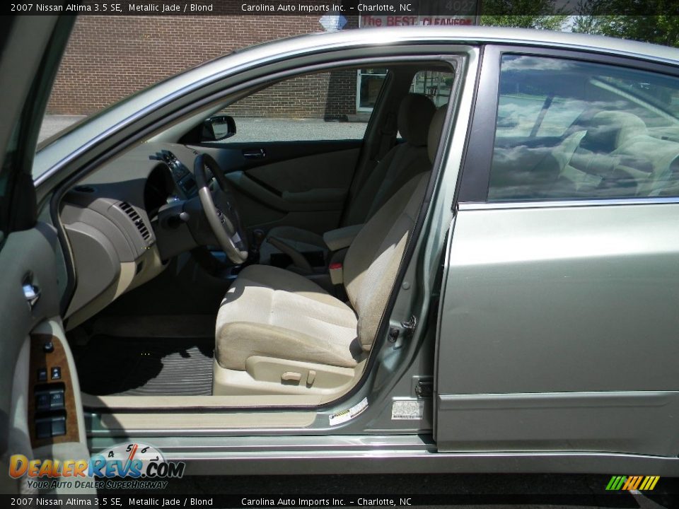 2007 Nissan Altima 3.5 SE Metallic Jade / Blond Photo #16