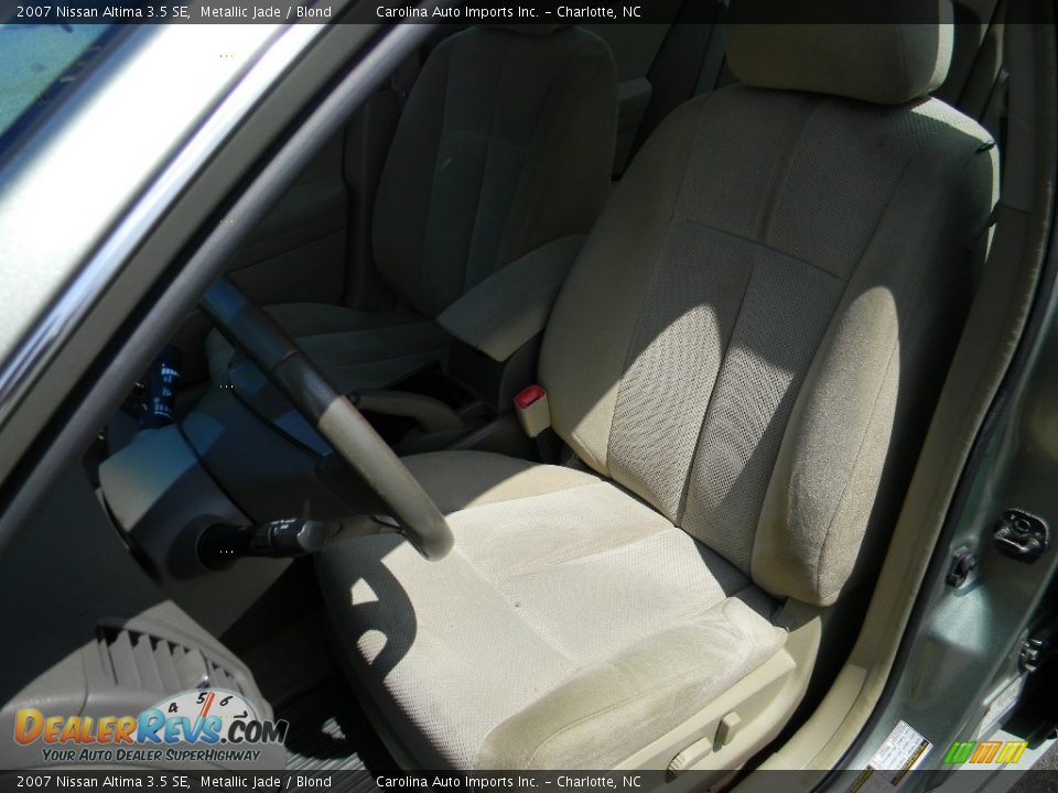 2007 Nissan Altima 3.5 SE Metallic Jade / Blond Photo #18